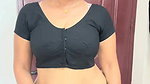 Tamil Stunning Youtuber Navel Play in Saree