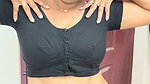 Tamil Stunning Youtuber Navel Play in Saree