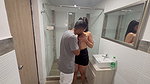 Sex in the bathroom fucking fast before our parents enter