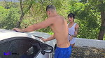 Sex in a public car wash – Max Betancur and Athenea Rosse