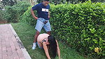 Rioc and Anita really want to fuck, and the desire caught them behind the temple