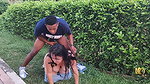 Rioc and Anita really want to fuck, and the desire caught them behind the temple