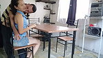 Rent collector arrives looking to get cum with a good doggy style blowjob, she gets it