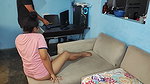 Pregnant wife fucks computer repairman while cuckold is away