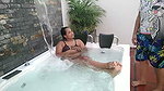 Pleasing the landlady while taking a dip in the jacuzzi