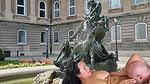 Playing with Pussy in Public Background with Garabas and Olpr