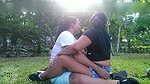 playing outdoors
