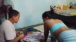 Pair of bandits playing with their exuberant bodies