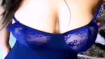 Ayushi Jaiswal Unseen Teasing Bobs and Ass in Negligee on Live