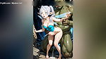 Orc fucks fairy with her magical pussy (AI)