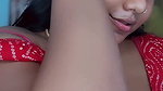 Hot milf divya in red blouse mountain boobs closeup view 1