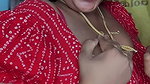 Hot milf divya in red blouse mountain boobs closeup view 1