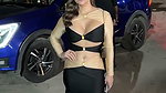 KANGNA SHARMA IRRESISTIBLE MILKY AMPLE CLEAVAGE IN BLACK SEDUCTION 1