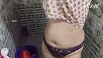 A girl forplay in bathroom and her boyfriend review in windows. Girl showing her Huge Boobs and Ass. Boyfriend love Her Ass