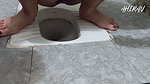 Asian indian village girl forplay with her boyfriend in bathroom. Washing clothes and review her pussy,boobs and white bra