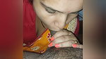 Indian bhabhi sucking in handsjob and cream