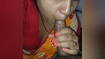 Indian bhabhi sucking in handsjob and cream