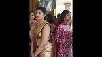 Chubby dusky malayali girl sexy deep navel and tummy in maroon saree