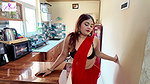 Red Saree Radiance Priyanka Saha Girlfriend Fashion