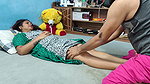 malayali wife feet massage doing by husband p2160