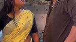 homely desi lady sexy navel show in yellow saree