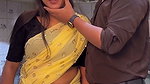 homely desi lady sexy navel show in yellow saree