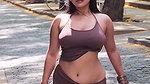 hot desi lady in sexy marron costume