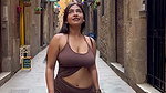 hot desi lady in sexy marron costume