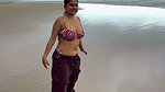 sexy desi girl fleshy navel in beachwear