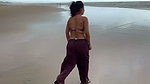 sexy desi girl fleshy navel in beachwear