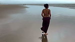 sexy desi girl fleshy navel in beachwear