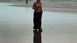 sexy desi girl fleshy navel in beachwear