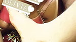 Slave Olivia Desi Slut Housewife worship and Lick feet of Master with cream from Master’s feet food porn metal chain boobs out