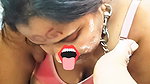 Slave Olivia Desi Slut Housewife worship and Lick feet of Master with cream from Master’s feet food porn metal chain boobs out
