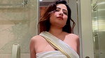 ROSHINI RAI YUMMY SEXY ONLY SAREE WRAP ON BOOBS TEASE VIDEOS 1