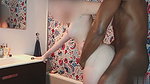 Bathroom fun with big ass french honey