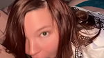 Curvy babe woke him up and sucked his cock and balls