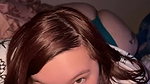 Curvy babe woke him up and sucked his cock and balls
