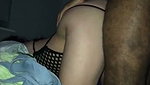 Hot brunette fucked by black cock