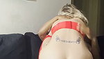 This blonde loves riding a black cock