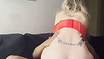 This blonde loves riding a black cock