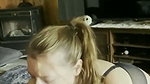White mature mom slobber over a bbc in her trailer home