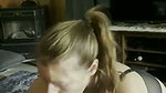 White mature mom slobber over a bbc in her trailer home