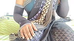 Back saree with pink panty me hot sexy bhabhi ki chudai