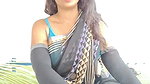 Back saree with pink panty me hot sexy bhabhi ki chudai