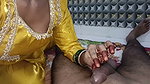 Desi Beauty Blowjob with Ball Massage in Traditional Clothes