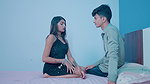 Sexy slim hot girlfriend enjoyed early morning sex with her boyfriend