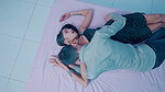 Sexy slim hot girlfriend enjoyed early morning sex with her boyfriend