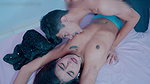 Sexy slim hot girlfriend enjoyed early morning sex with her boyfriend
