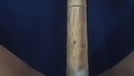 Horny GF Giving a Blowjob & Fucking her Pussy with a Stick and a Brush  2